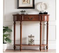 Console Tables Storage Hallway Desk for Hallway Narrow Side Table，Console Table, Solid wood Sofa Table, Semicircle Entryway Table, Against the wall Foyer Accent Table, Behind Couch Table, Ha