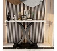 Console Tables Storage Hallway Desk for Hallway Narrow Side Table，Scratch Resistant Stone Console Table, Italian Style Rock Slab Design for Porch Entry, Home Wall Art, and Desk Use
