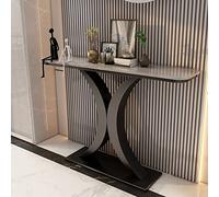 Console Tables Storage Hallway Desk for Hallway Narrow Side Table，Scratch Resistant Stone Console Table, Italian Style Rock Slab Design for Porch Entry, Home Wall Art, and Desk Use
