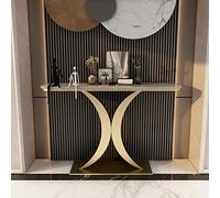 Console Tables Storage Hallway Desk for Hallway Narrow Side Table，Scratch Resistant Stone Console Table, Italian Style Rock Slab Design for Porch Entry, Home Wall Art, and Desk Use