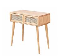Console Tables, Vanity Desk Rattan Dresser Side Table Entry Table Narrow Console Modern Hallway Boho Sofa Tables (Primary Color 80.5cm/31.6in)