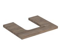 Console Unit Geberit ONE for 1 oval washbasin 600x30mm Walnut Hickory