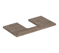Console Unit Geberit ONE for 1 oval washbasin 750x30mm Walnut Hickory