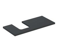 Console Unit Geberit ONE for oval countertop basin left 1050x30mm Glossy Sand Grey