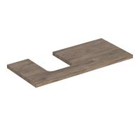 Console Unit Geberit ONE for oval countertop basin left 1050x30mm Walnut Hickory