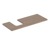 Console Unit Geberit ONE for oval countertop basin left 1200x30mm Oak