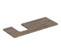 Console Unit Geberit ONE for oval countertop basin left 1200x30mm Walnut Hickory