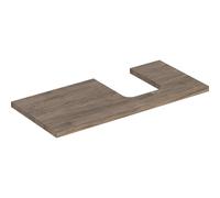 Console Unit Geberit ONE for oval countertop basin right 1050x30mm Walnut Hickory