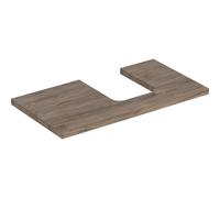 Console Unit Geberit ONE for oval countertop basin right 900x30mm Walnut Hickory