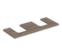 Console Unit Geberit ONE for oval double washbasin 1200x30mm Walnut Hickory
