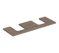 Console Unit Geberit ONE for oval double washbasin 1350x30mm Walnut Hickory