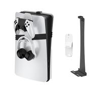 Console Wall Mount Kit For PS5Pro/Slim Game Console, Wall Mount Holder Bracket Vertical Display Stand With Controller Headphone Hanger Hook (Black)