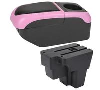 Consoles Armrest For Kia RIO Armrest Box For Kia Stonic For KIA Rio Lx For Cerato Car Armrest Retrofit Part Storage Box Car Accessorie South America(BLACK PINK)