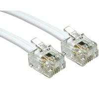 Consoletronic® 1 Metre ADSL Cable - RJ11 1M Adsl Cable Gold Plated Contact Pins/High Speed Internet Broadband/Router or Modem to RJ11 Phone Socket or Microfilter (White, 1 Metre)