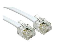 Consoletronic 5m ADSL Cable RJ11 Modem Router Cable - Premium Quality/Gold Plated Contact Pins/High Speed Internet Broadband/ADSL Router or Modem to RJ11 Phone Socket or Microfilter (5 Metres, White)