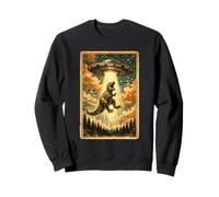 Conspiracy Fans T-Rex Abducted Classic UFO Encounter Funny Sweatshirt