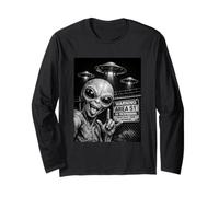 Conspiracy Lovers Alien Selfie Area 51 Funny UFO Long Sleeve T-Shirt
