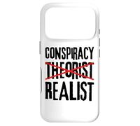 Conspiracy Realist, Conspiracies Theories Are Spoiler Alerts Case for iPhone 17 Pro