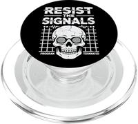 Conspiracy Skull Graphic - Resist the Signals Design PopSockets PopGrip for MagSafe