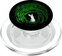 Conspiracy Theories Green Vortex Hole With Rabbit PopSockets PopGrip for MagSafe
