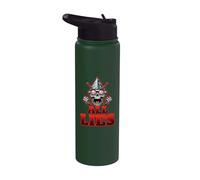 Conspiracy Theorist Skeleton Sarcastic Quote 'All Lies' Stainless Steel Insulated Water Bottle