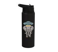 Conspiracy Theory Elephant UFO Abduction Stainless Steel Insulated Water Bottle