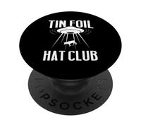 Conspiracy Theory Gifts - Tin Foil Hat Club PopSockets Adhesive PopGrip