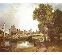 Constable A4 print Dedham Lock And Mill 1820
