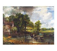 Constable The Hay Wain Landscape Painting Premium Wall Art Canvas Print 18X24 Inch