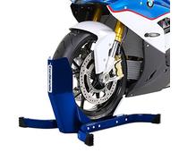 ConStands Easy Plus-Motorcycle Stand Yamaha VMAX Blue Paddock Front Wheel Chock Transport Motorbike Rocker Universal