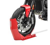 ConStands Easy Transport Fix - Motorcycle Stand Paddock Front Wheel Chock Transport Universal Constands Transport-Fix red mat