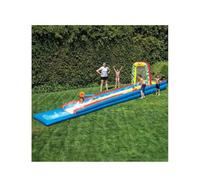 Constant Air Inflatable Water Slide with Waterfall Arch, Water Cannon & Splash Pool - Heavy Duty Outdoor Backyard Slip and Slide for Kids Ages 5-12 - 9.8m Long 32ft