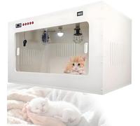 Constant Temperature Incubator for Puppies & Kittens, Ceramic Heat Lamp, Dynamic Thermostat Control, Acrylic Observation Window, Animal Hatching Box - 80x60x60cm