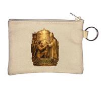 Constantine and Religious Authority Key Chain Coin Purse Beige