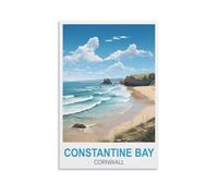 Constantine Bay Cornwall Vintage Travel Posters 12x18inch(30x45cm) Canvas Art Poster And Wall Art Picture Print Modern Family Bedroom Decor