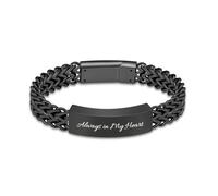 constantlife Cremation Bracelet for Ashes for Men - Stainless Steel Cuban Link Urn Bracelet Keepsake Ash Holder Cremation Memorial Jewelry, 20cm, 22cm, 24cm, Stainless Steel, stainless steel