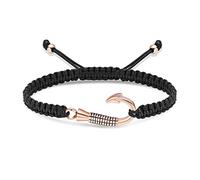 constantlife Cremation Jewelry Urn Bracelet for Ashes Stainless Steel Adjustable Memorial Bracelet for Men Women Fish Hook Braided Rope Design Human Pet Loss Sympathy Gift, 25.40 cm, Stainless Steel