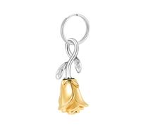 constantlife Rose Flower Urn Keychain Cremation Jewelry for Ashes, Stainless Steel Memorial Pendant Gift Funeral Keepsake, Golden, S