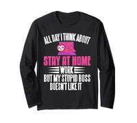 Constantly Imagining Stay at Home Humor Remote Work Fun Long Sleeve T-Shirt