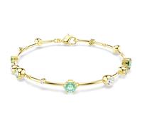 Constella bracelet, Mixed cuts, Green, Gold-tone plated