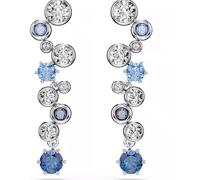 Constella drop earrings Mixed cuts, Blue, Rhodium plated