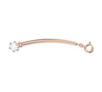 Constella extender, Round cut, White, Rose gold-tone plated