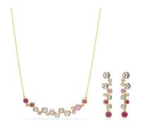Constella set, Mixed cuts, Multicoloured, 18K gold finish