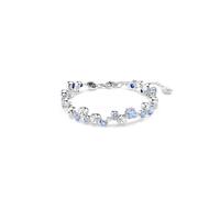 Constella White Rhodium Plated Blue Crystal Bracelet