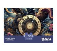 Constellation 1000 Pieces for Adults Jigsaw Puzzles for Adults 1000 Piece Puzzle Educational Gamesthe Twelve Zodiac Signs Colorful Cats Beautiful - Decoration PuzzleChallenging Puzzles52x38