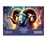 Constellation 1000 Pieces for Adults Jigsaw Puzzles for Adults 1000 Piece Puzzle Educational Gamesthe Twelve Zodiac Signs Colorful Cats Beautiful Window View- uzzleChallenging Puzzles52x38