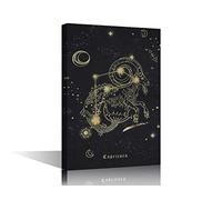 Constellation Capricorn Canvas Art Wall Decor Zodiac Tarot Cards Abstract Canvas Art for Canvas Wall Decor for Living Room Bedroom Office Posters Prints Framed Ready to Hang - 18"W x 12"H