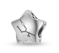 Constellation Charm 925 Sterling Silver Lucky Birthday Love Heart Gift Letter Family Cross DIY Women Birthstone Charm for Pandora Charm Bracelet (Taurus A)