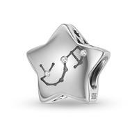 Constellation Charm 925 Sterling Silver Lucky Birthday Love Heart Gift Letter Family Cross DIY Women Birthstone Charm for Pandora Charm Bracelet (Scorpio A)