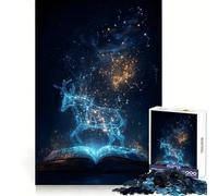 Constellation Deer Emerging from Book Teenagers 1000 Piece Jigsaw Puzzle Logic Play, Clear Hue, Family Enjoyable, Nice Art (50x75cm)